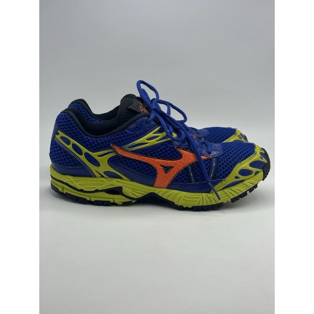 Mizuno Men's Wave Ascend 7 Trail Running Shoe Blue Orange Green Size 10